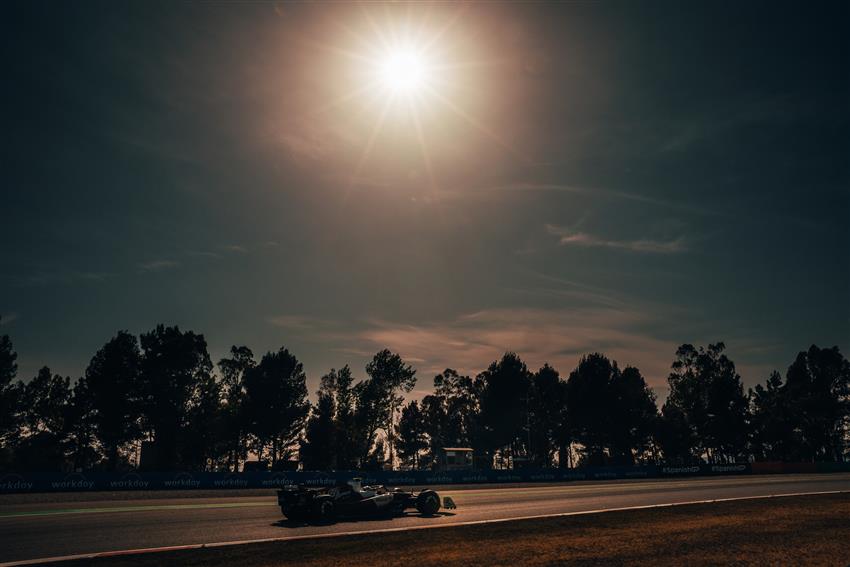 Spanish sunset and f1 car